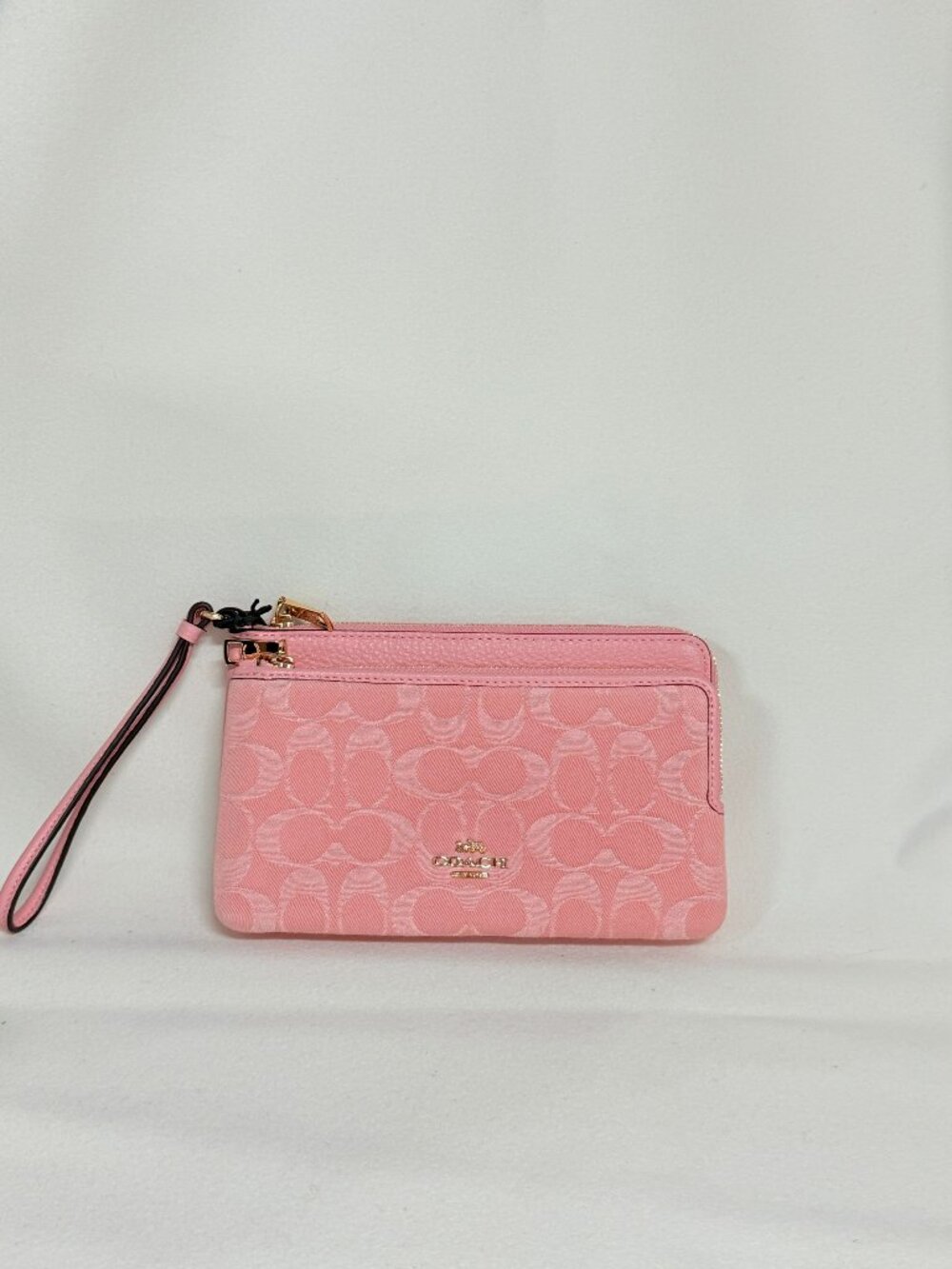 coach Double Zip Wallet In Signature Denim cdn22